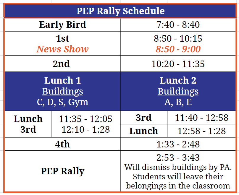 bell schedule