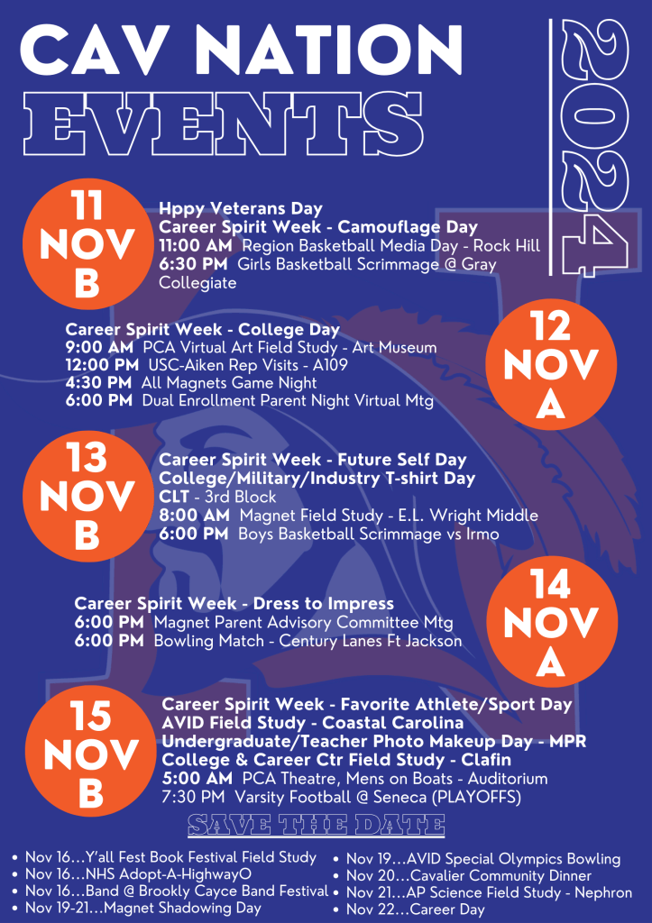 event calendar flyer