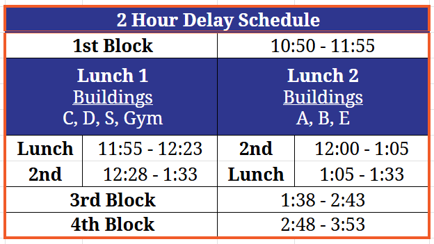 bell schedule