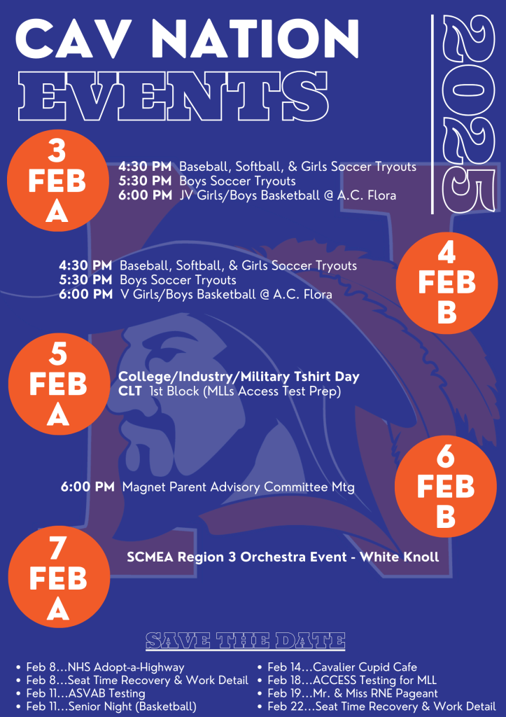 weekly events flyer