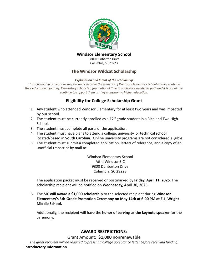 scholarship flyer